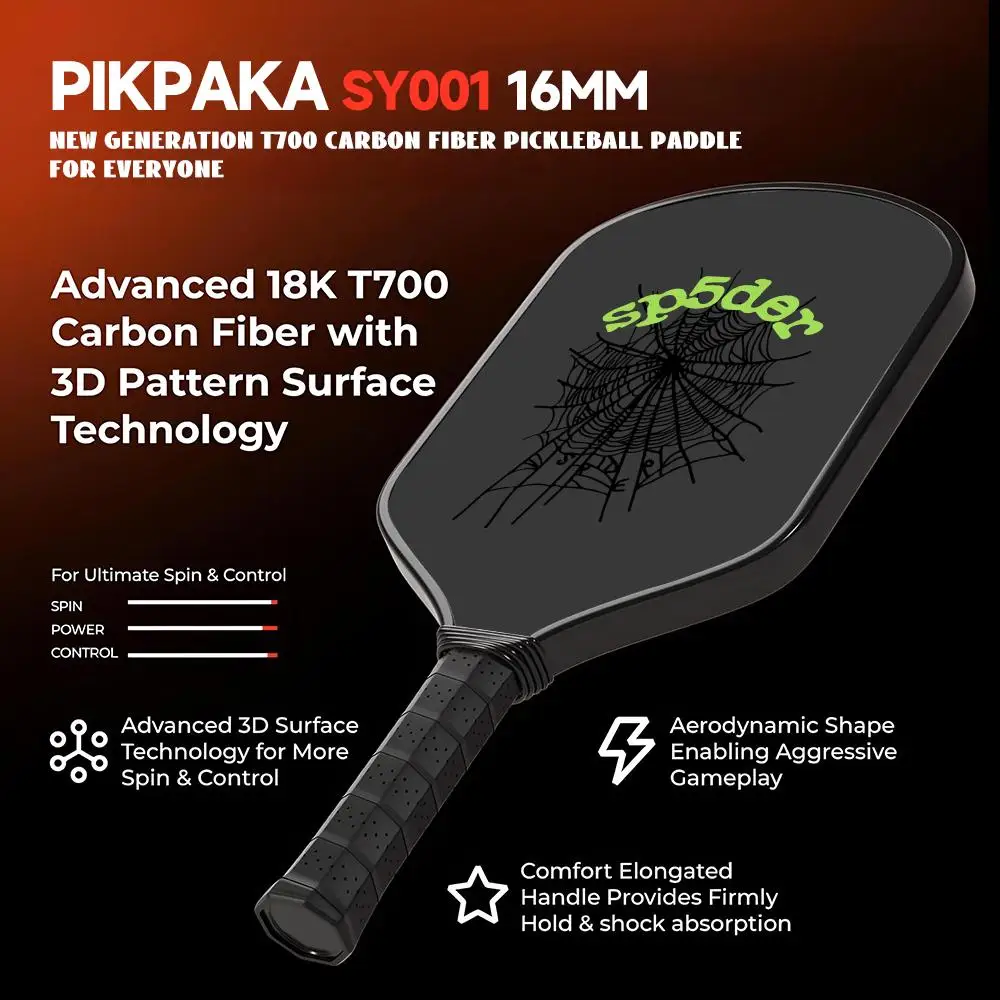 Супер крутая паутина pickleball paddle t700 из углеродного волокна unibody - Фотография_5