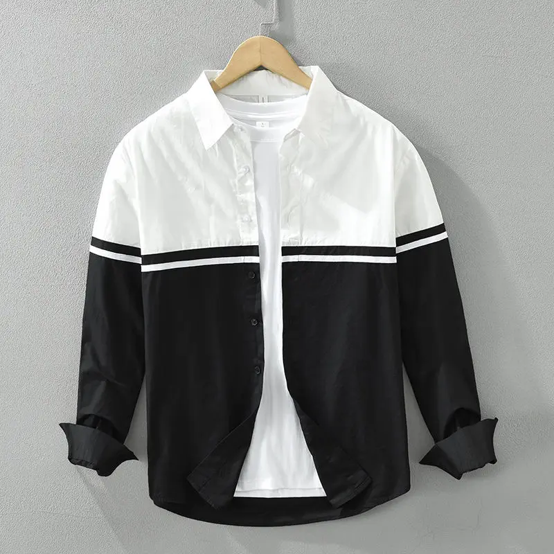 Мужская рубашка с длинным рукавом