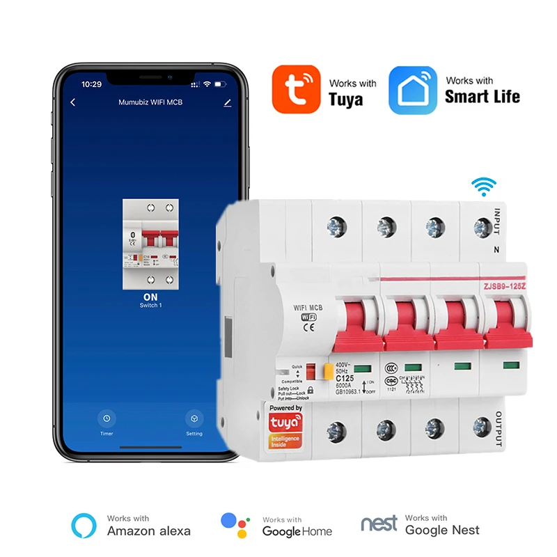 Tuya smart life 63a 4p wifi smart