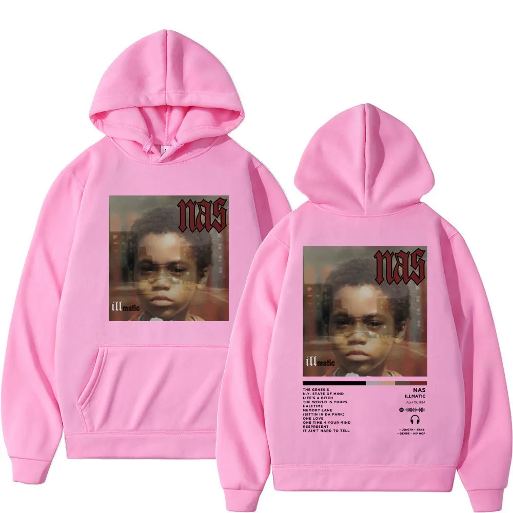 Худи с принтом альбома rapper nas illmatic для мужчин и женщин - Фотография_4