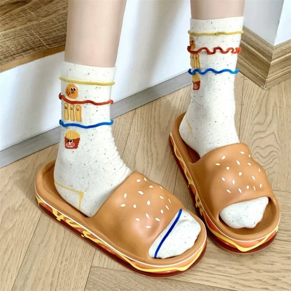 Креативные тапочки для гамбургеров с имитацией мягкой подошвы - Фотография_3