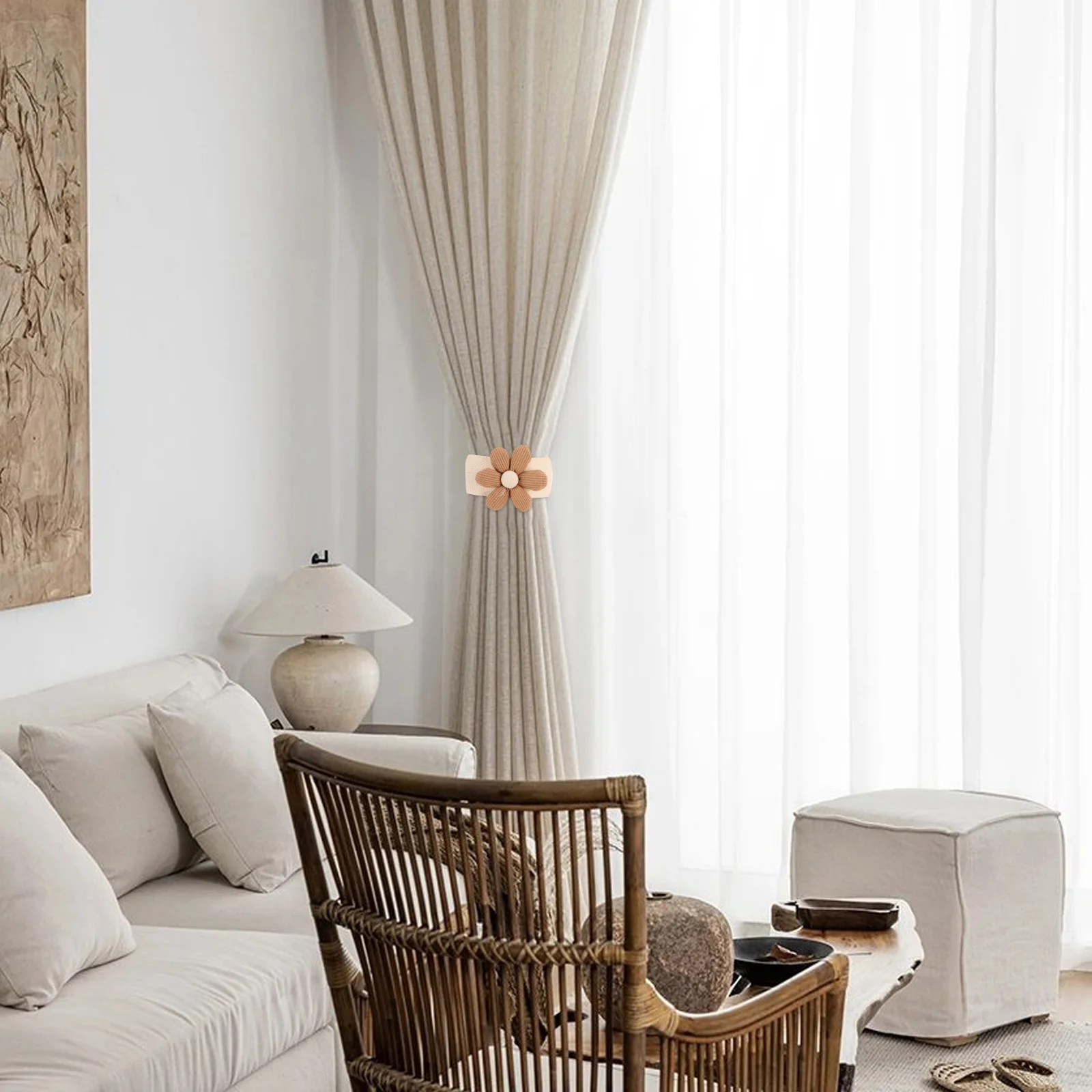 Занавески в стиле бохо с цветочным принтом - Фотография_3