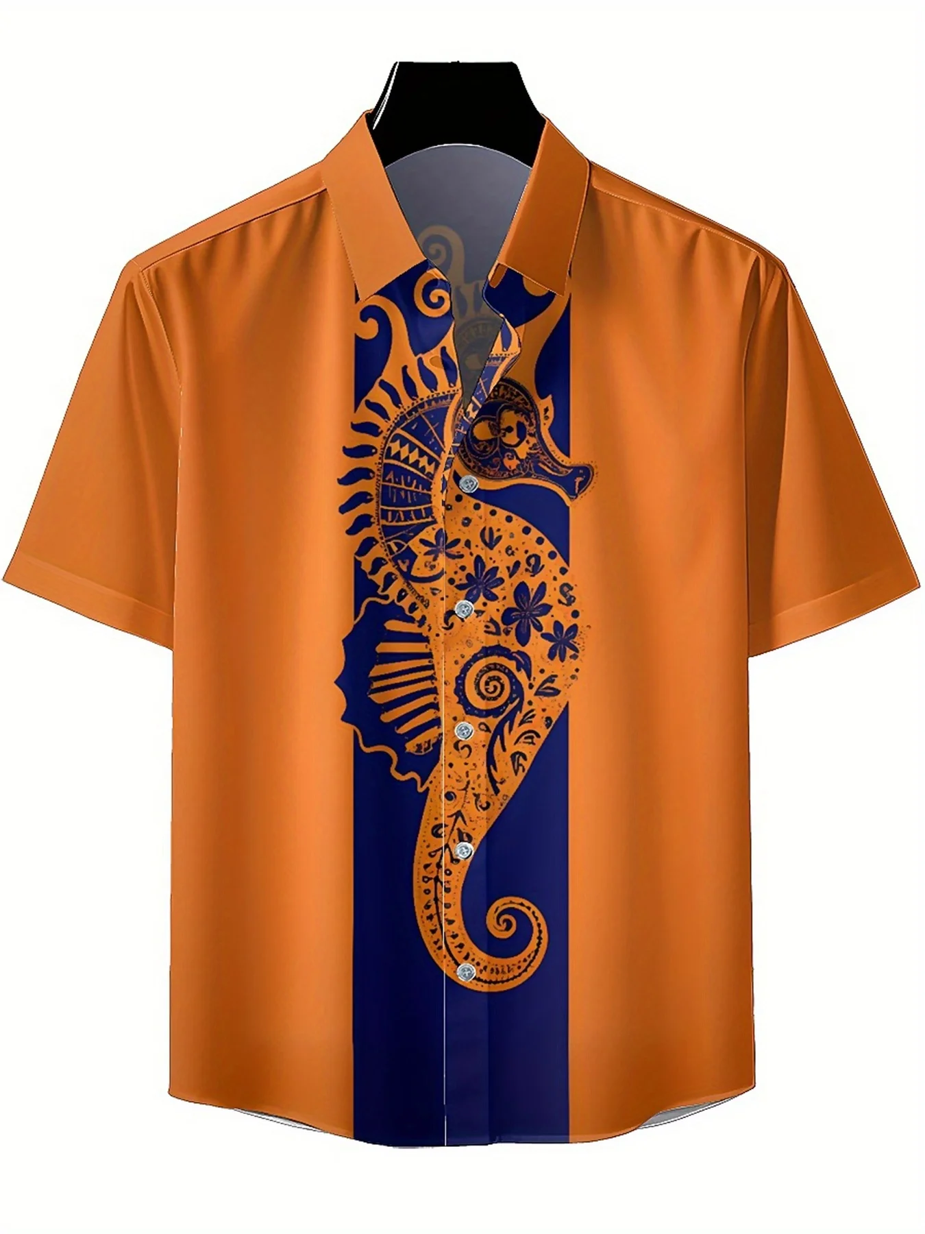 Мужские гавайские рубашки больших размеров с классическим узором - Фотография_4