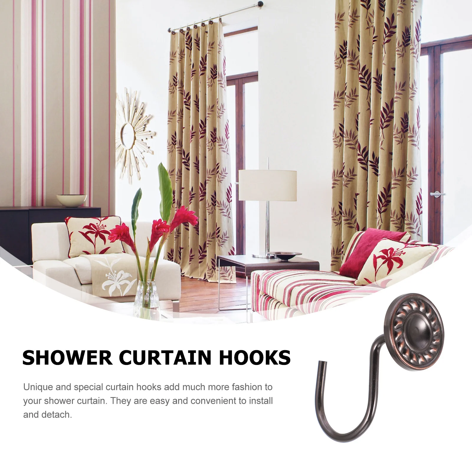 Крючки для занавесок в стиле ретро - Фотография_2