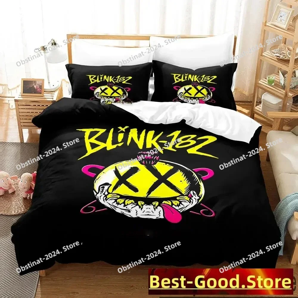 Модный комплект постельного белья с 3d принтом blink-182 band logo - Фотография_2
