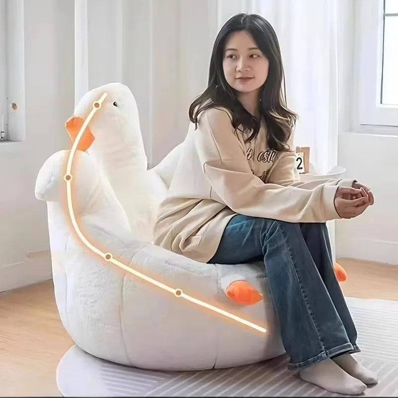 Минималистичный белый ленивый диван-мешок - Фотография_2