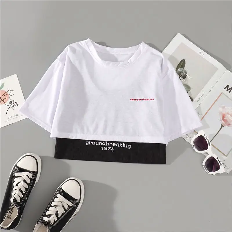 Новый летний короткий комплект для женщин - Фотография_5