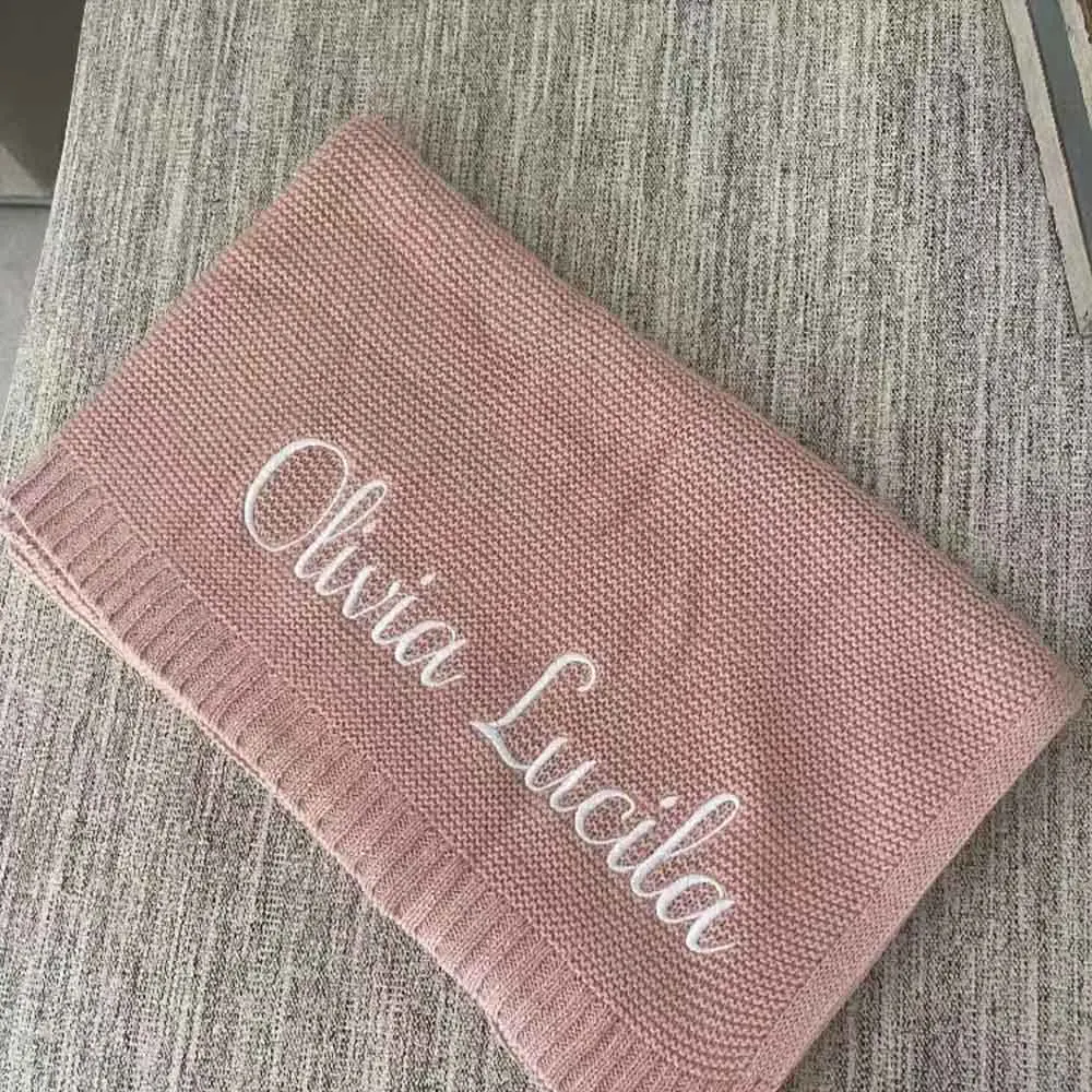 Хлопковое вязаное одеяло 100x80 - Фотография_2