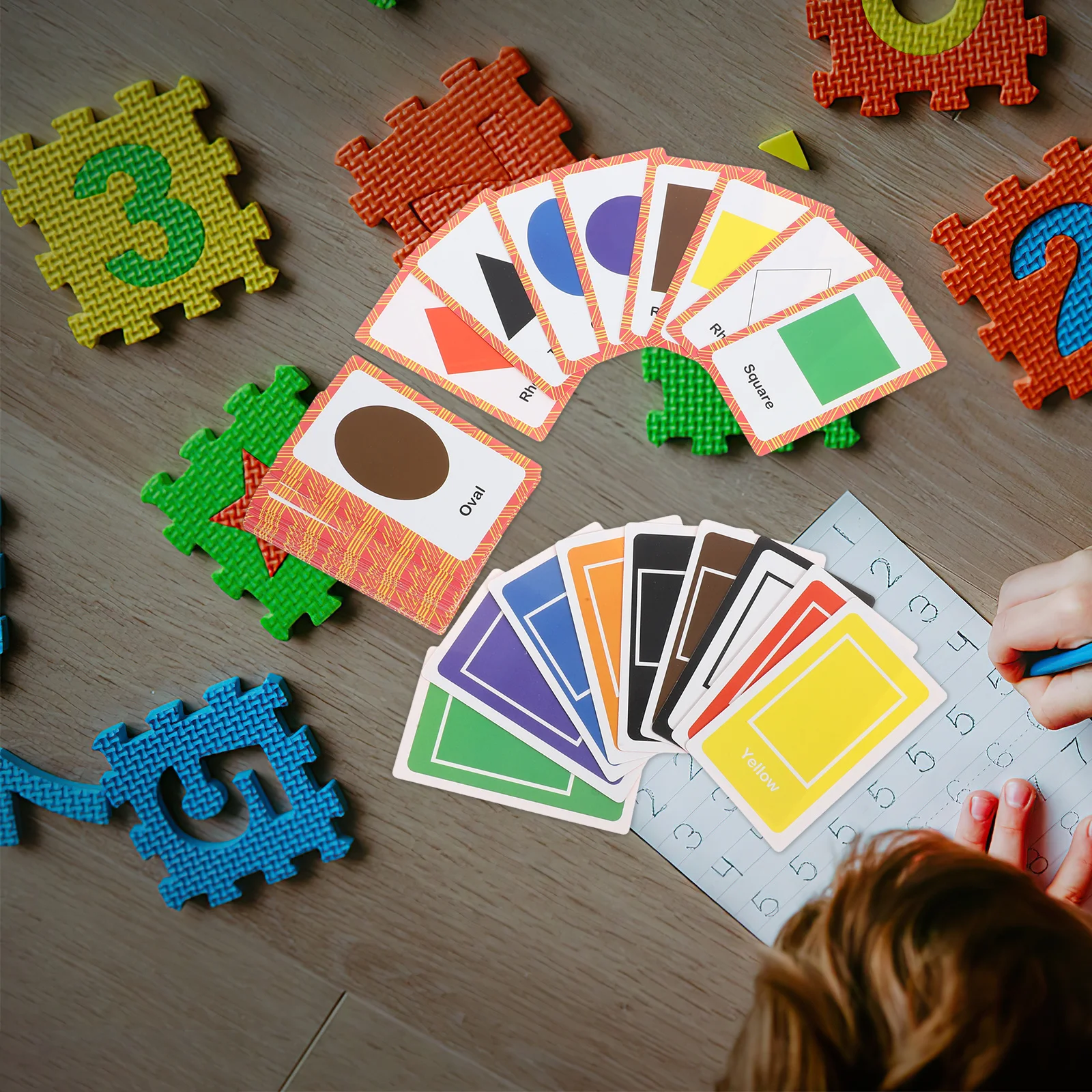 1 комплект цветных обучающих карточек вспышки для малышей