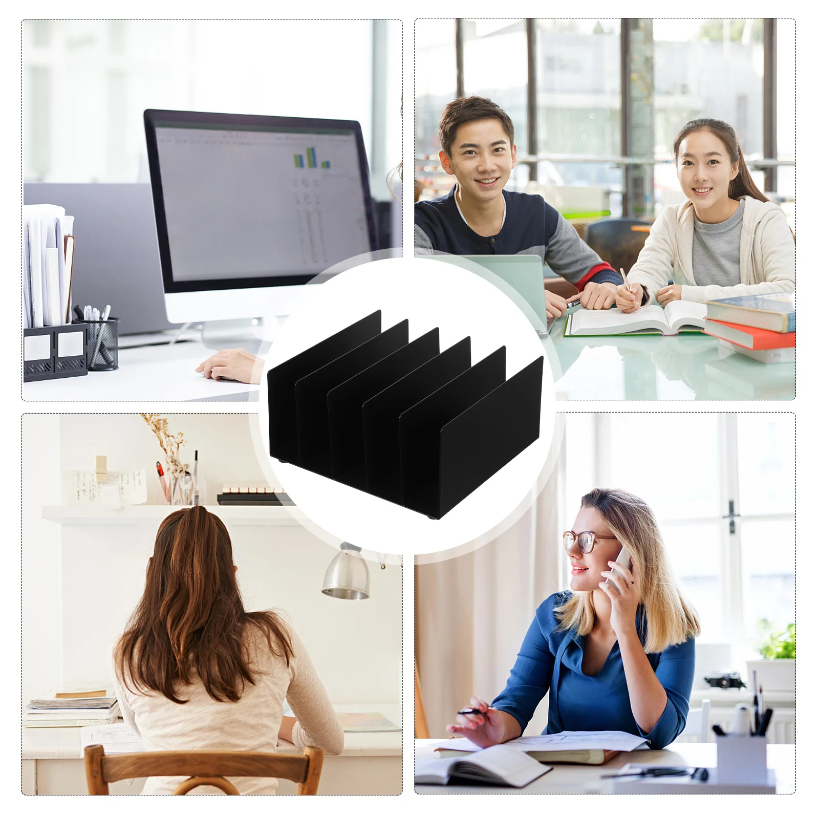 Черный металлический держатель для почты - Фотография_2