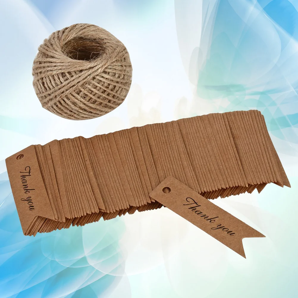 Бирки из крафт-бумаги «рыбий хвост»