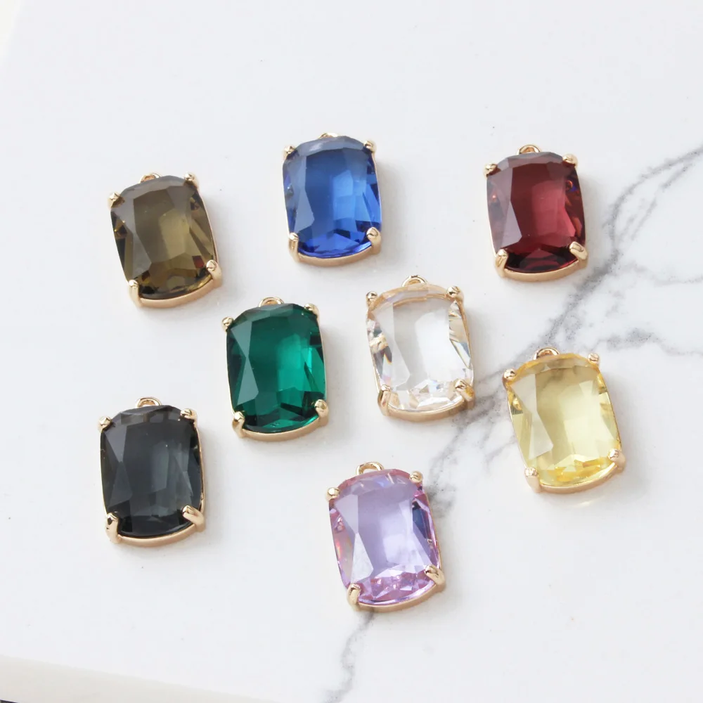 Ожерелье с прямоугольным граненым стеклом для ювелирных изделий