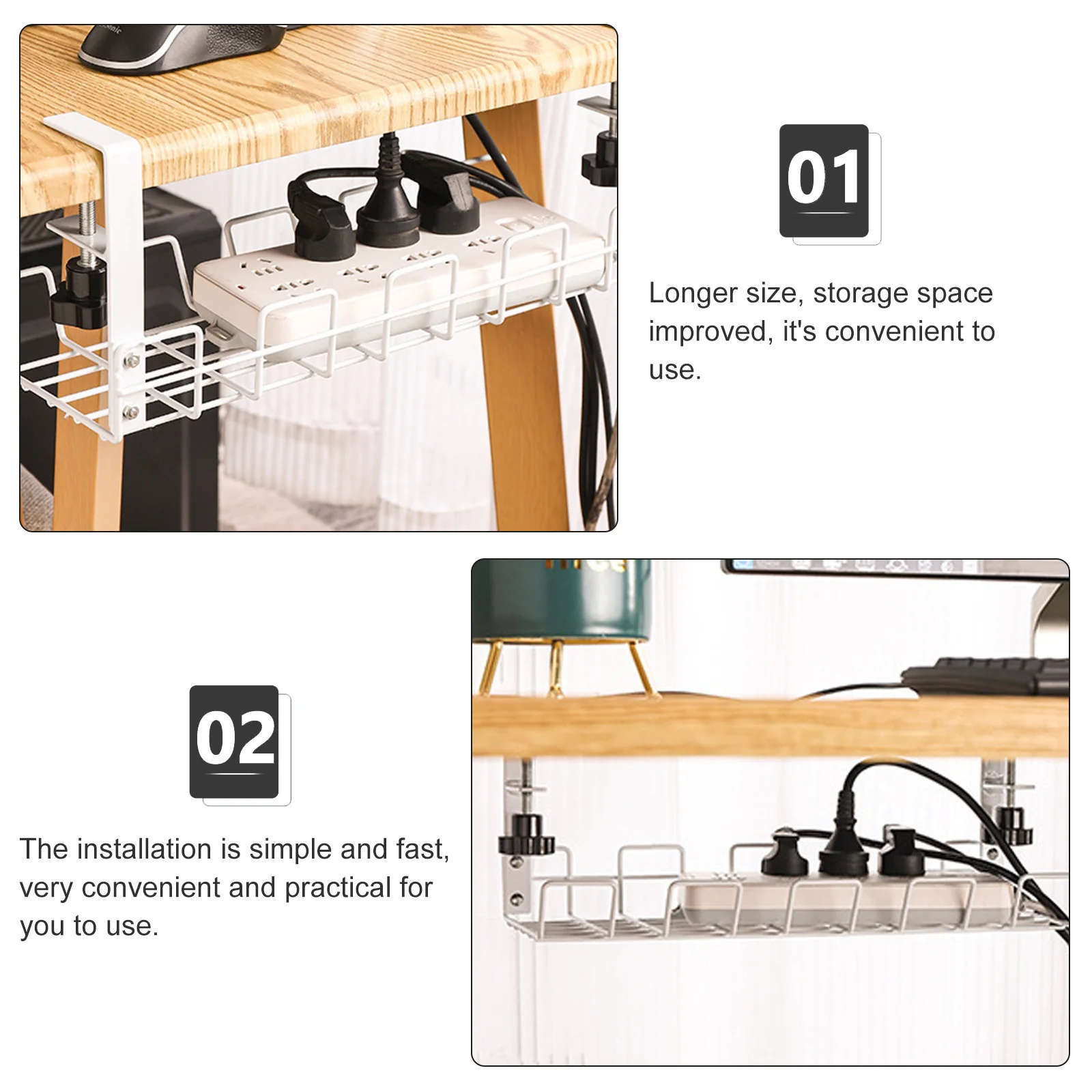 Поставка для прокладки кабелей из углеродистой стали под столом - Фотография_2