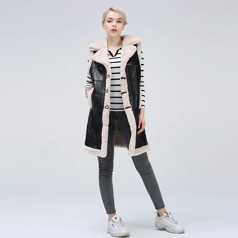 Натуральный новый женский жилет для стрижки овец