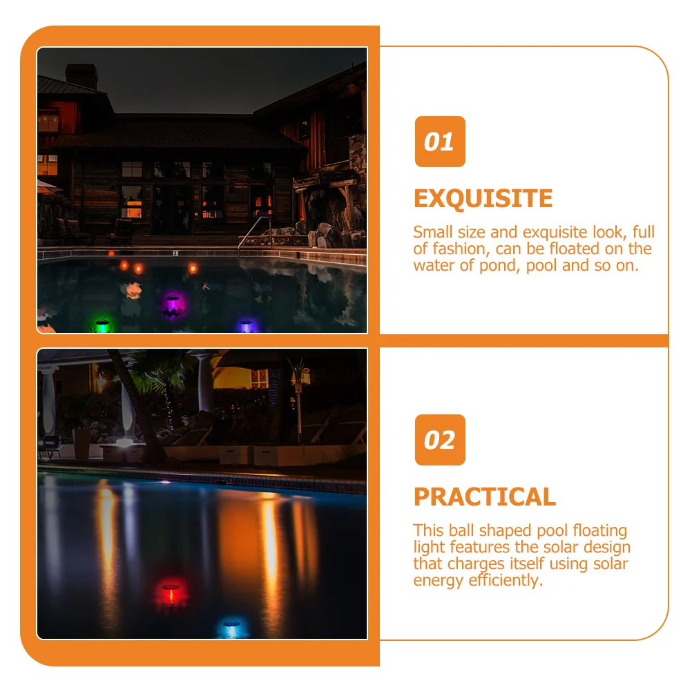 Плавающий светильник для бассейна на солнечной энергии