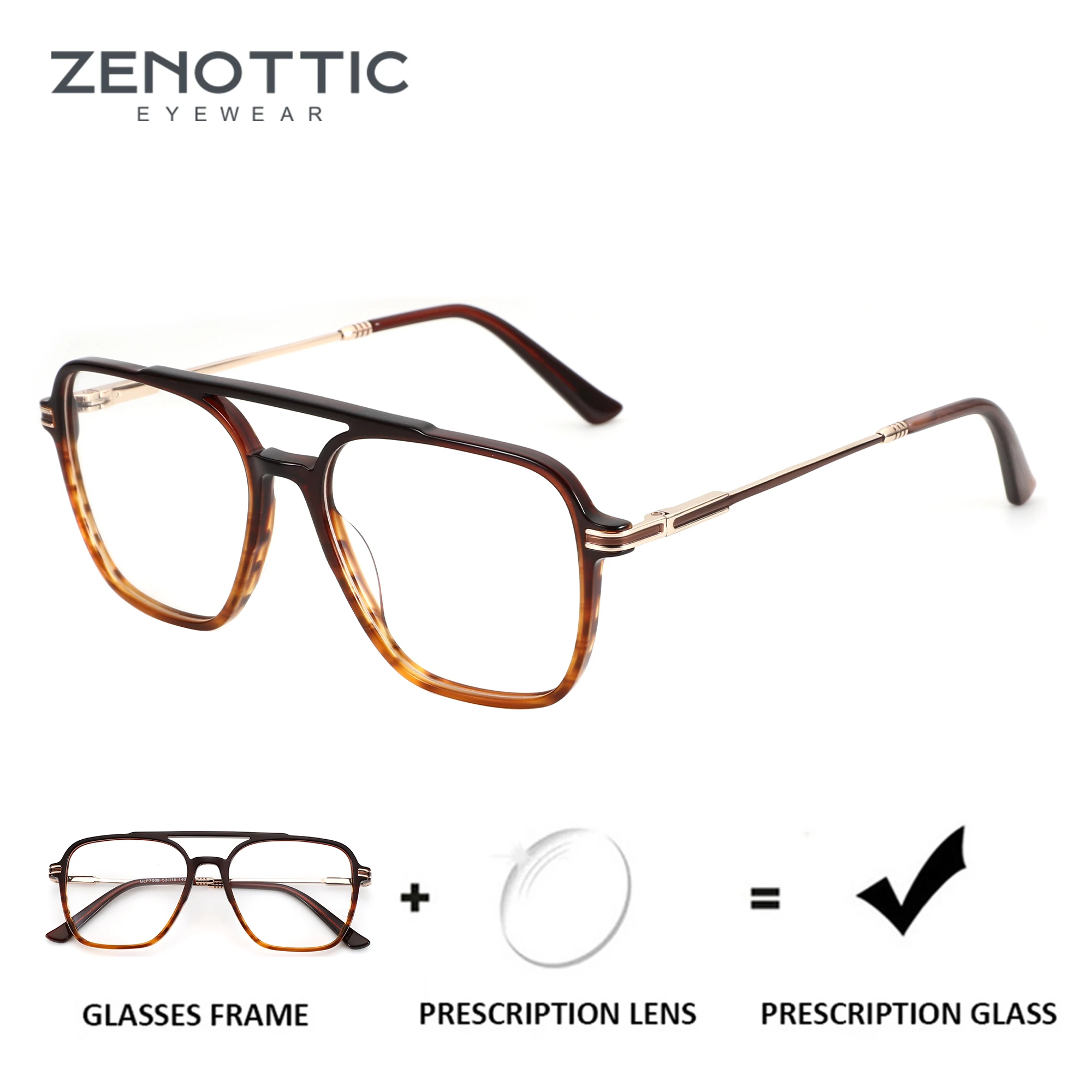 Zenottic (размер m) модные очки-авиаторы по рецепту