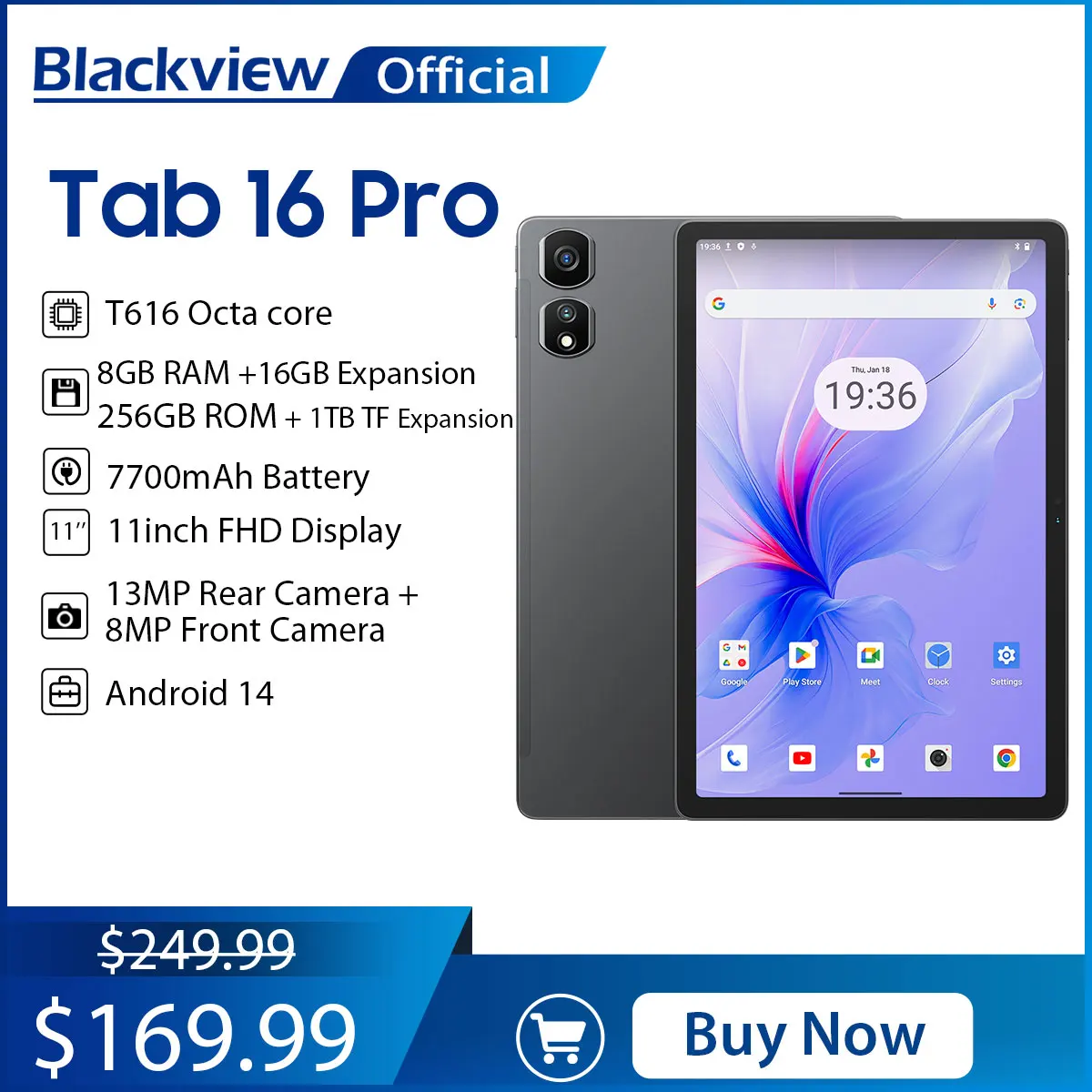 Планшетный пк blackview tab 16 pro