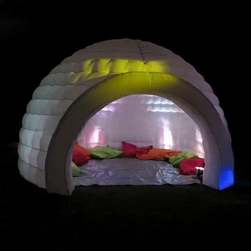 Белая диско-купольная палатка igloo iatable со светодиодной подсветкой - Фотография_4