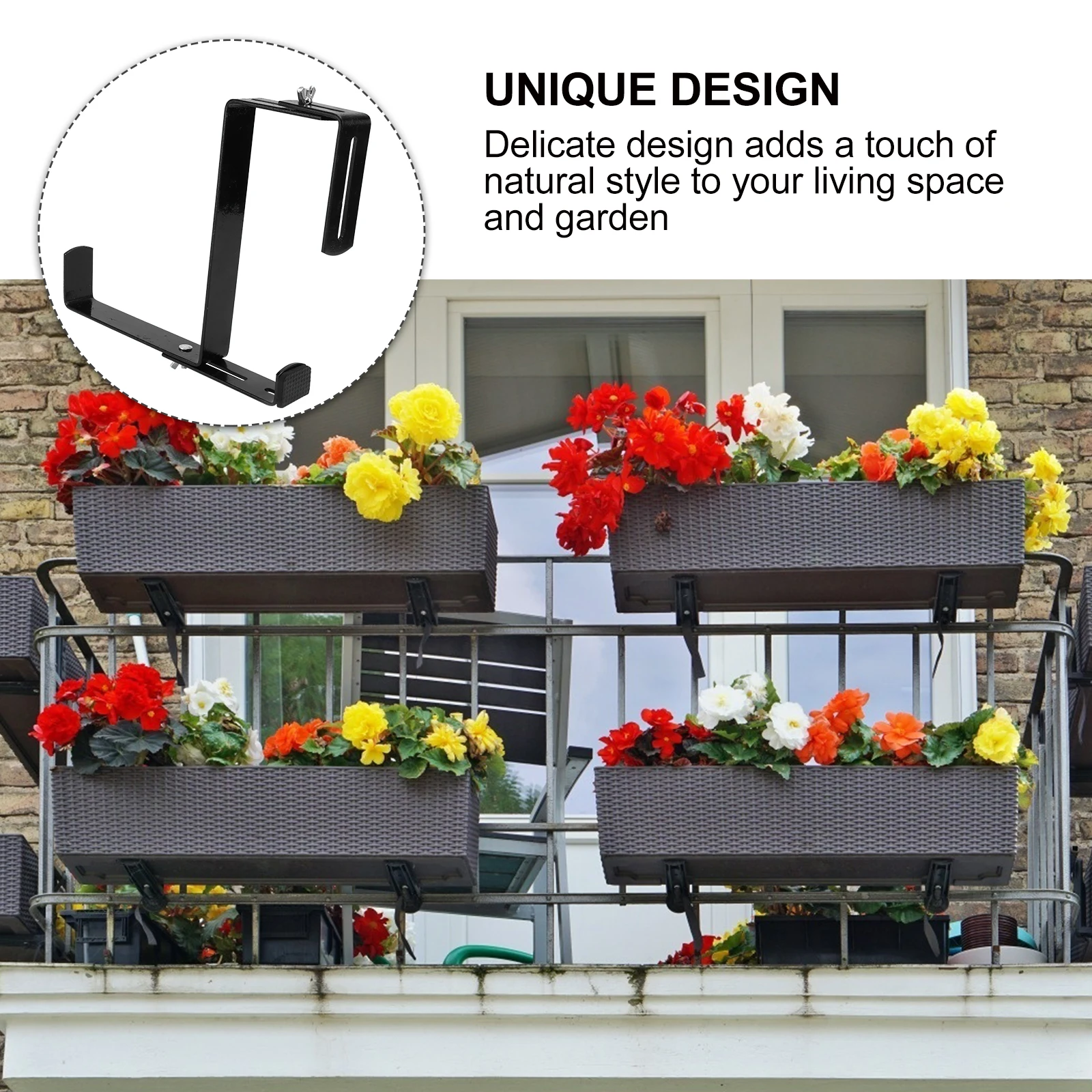 Вешалка для цветочного горшка на балконе