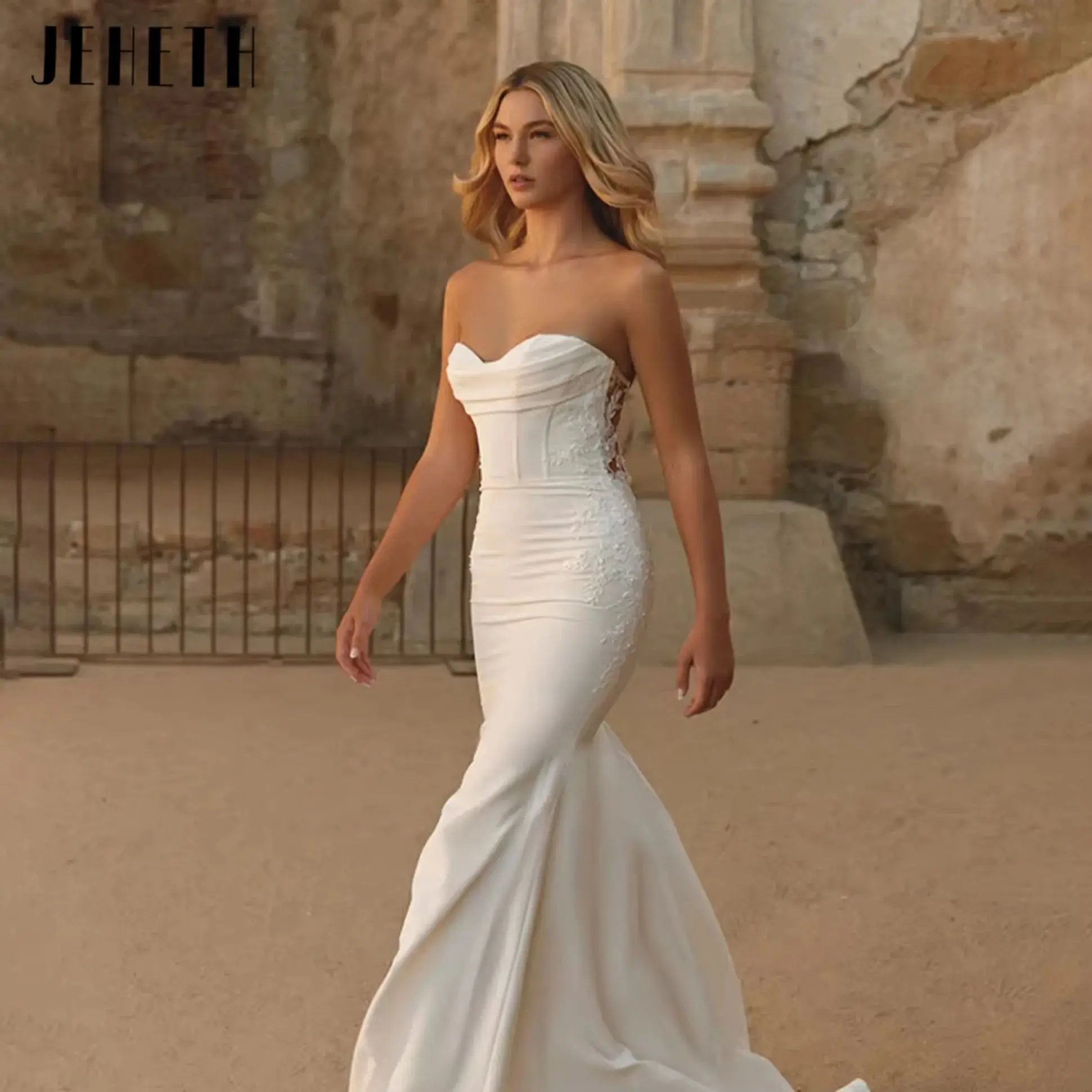 Jeheth роскошное кружевное платье без бретелек для топа - Фотография_4