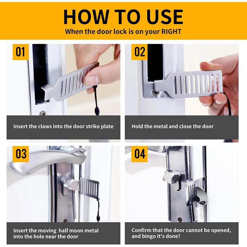 Портативный дверной замок для путешествий - Фотография_4