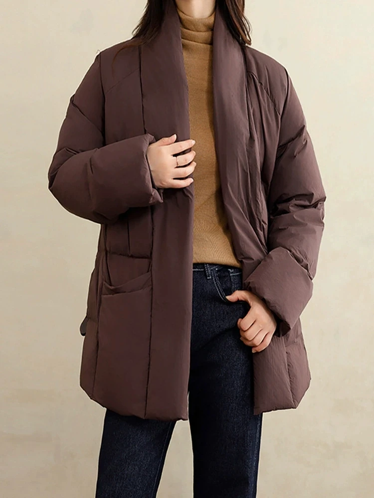 Schinteon женская куртка на белом утином пуху - Фотография_5