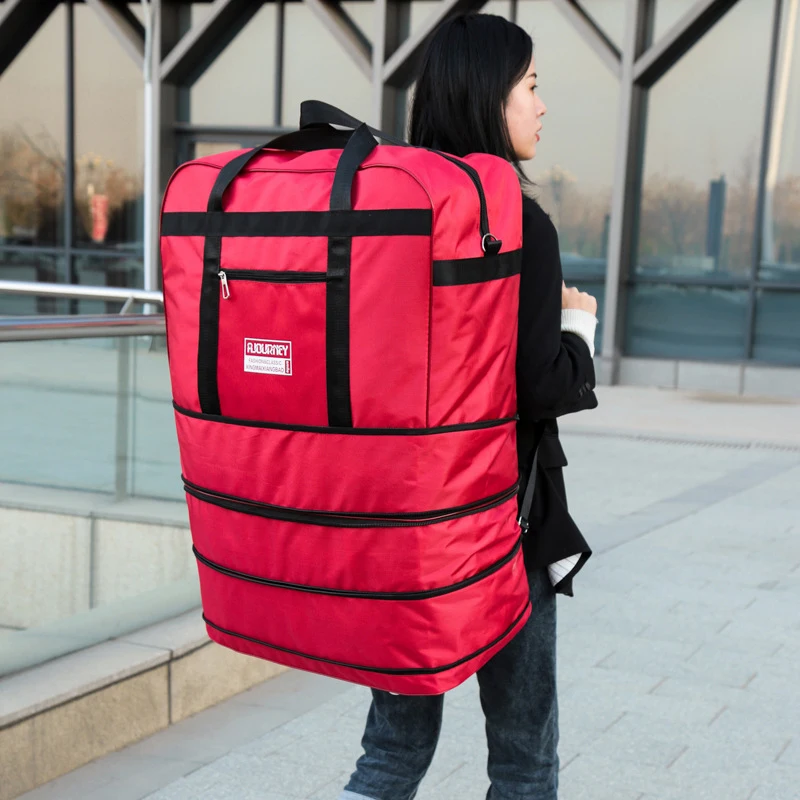 Складная универсальная дорожная сумка унисекс на колесиках - Фотография_2