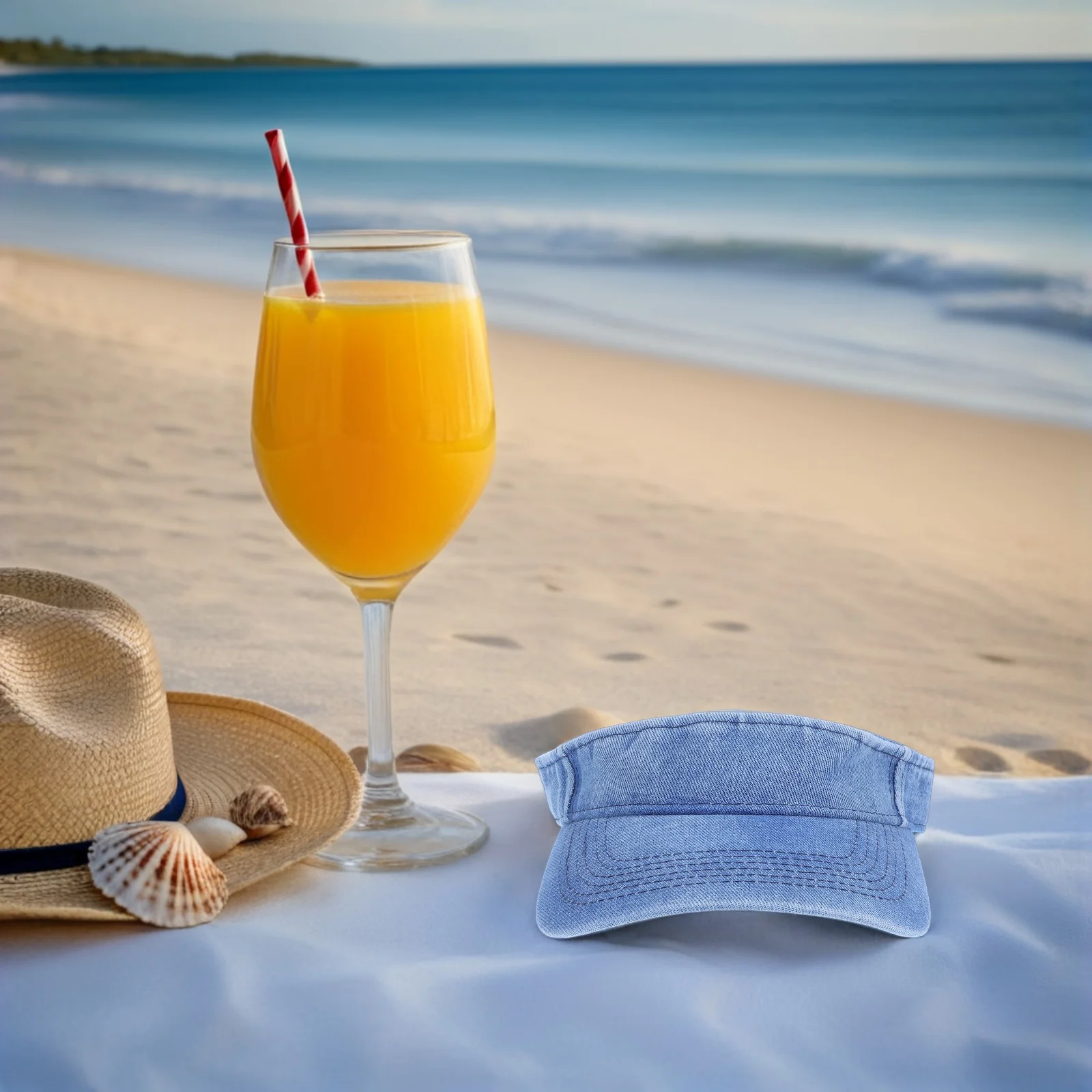 Дышащая джинсовая шляпа с козырьком - Фотография_3