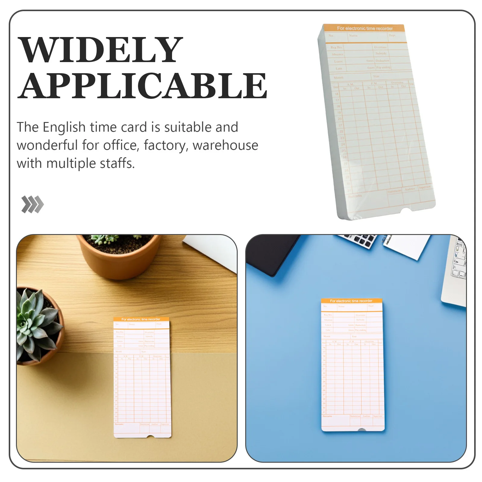 100-листый лист для записи времени для посещаемости сотрудников - Фотография_2