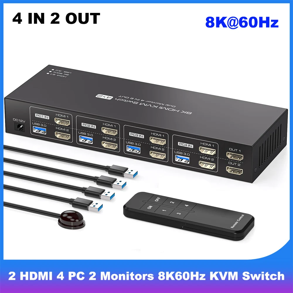 Kvm-переключатель hdmi 8k 4 в 2 - Фотография_2