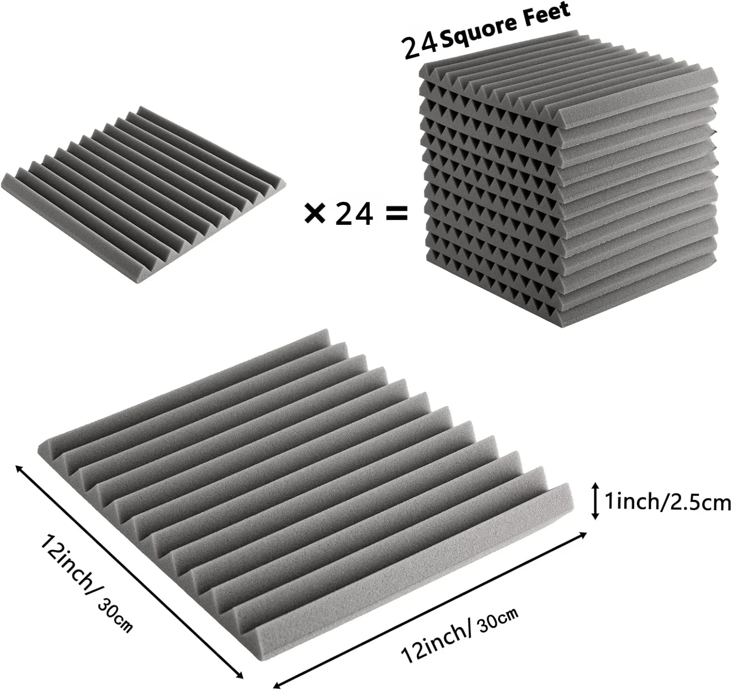 30x30x2,5 см студийные акустические - Фотография_2