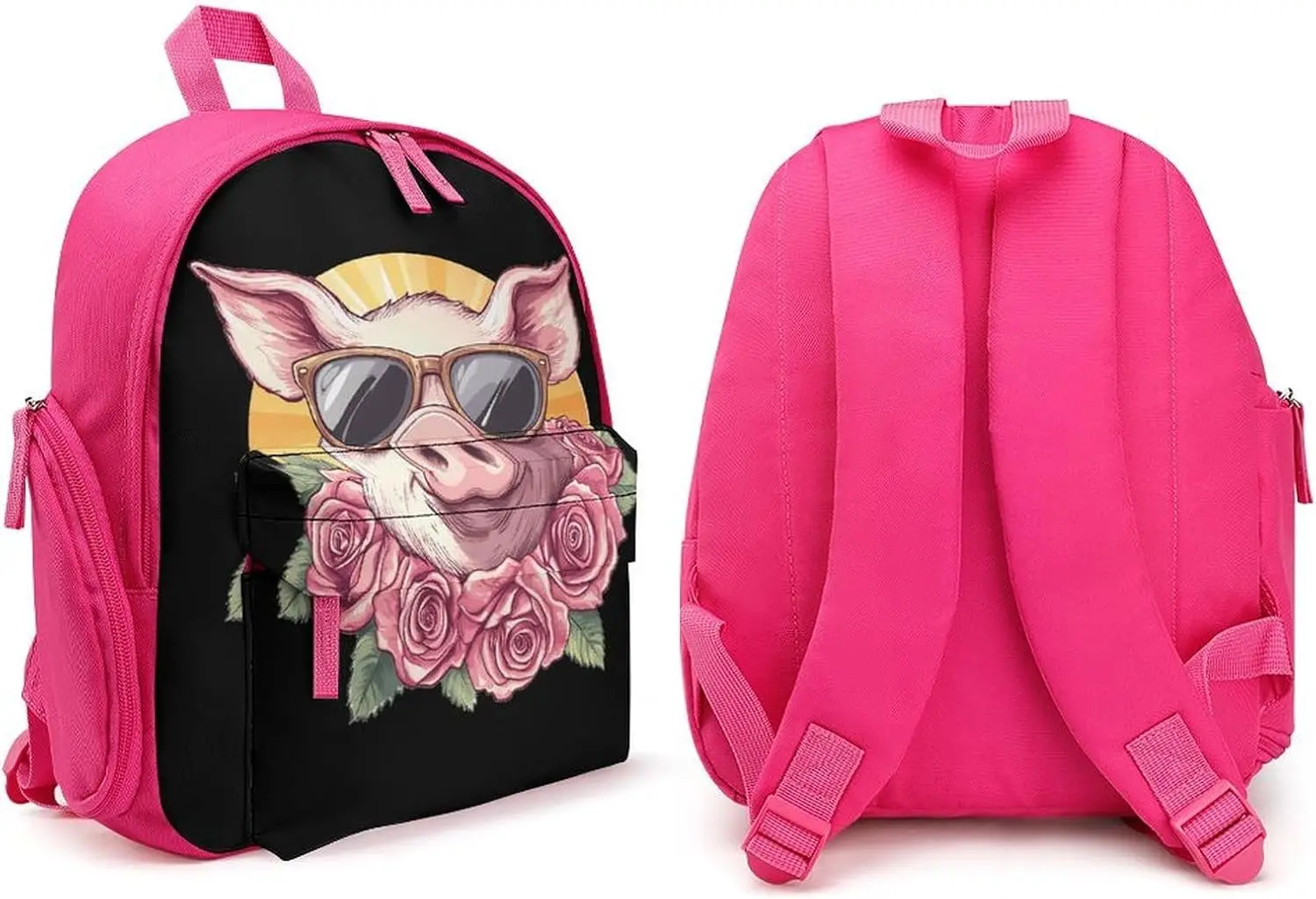 Рюкзак для ноутбука pigs rose flower - Фотография_4