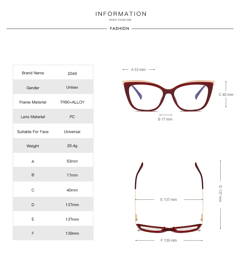Jmisus модные прогрессивные очки cateye по рецепту - Фотография_4