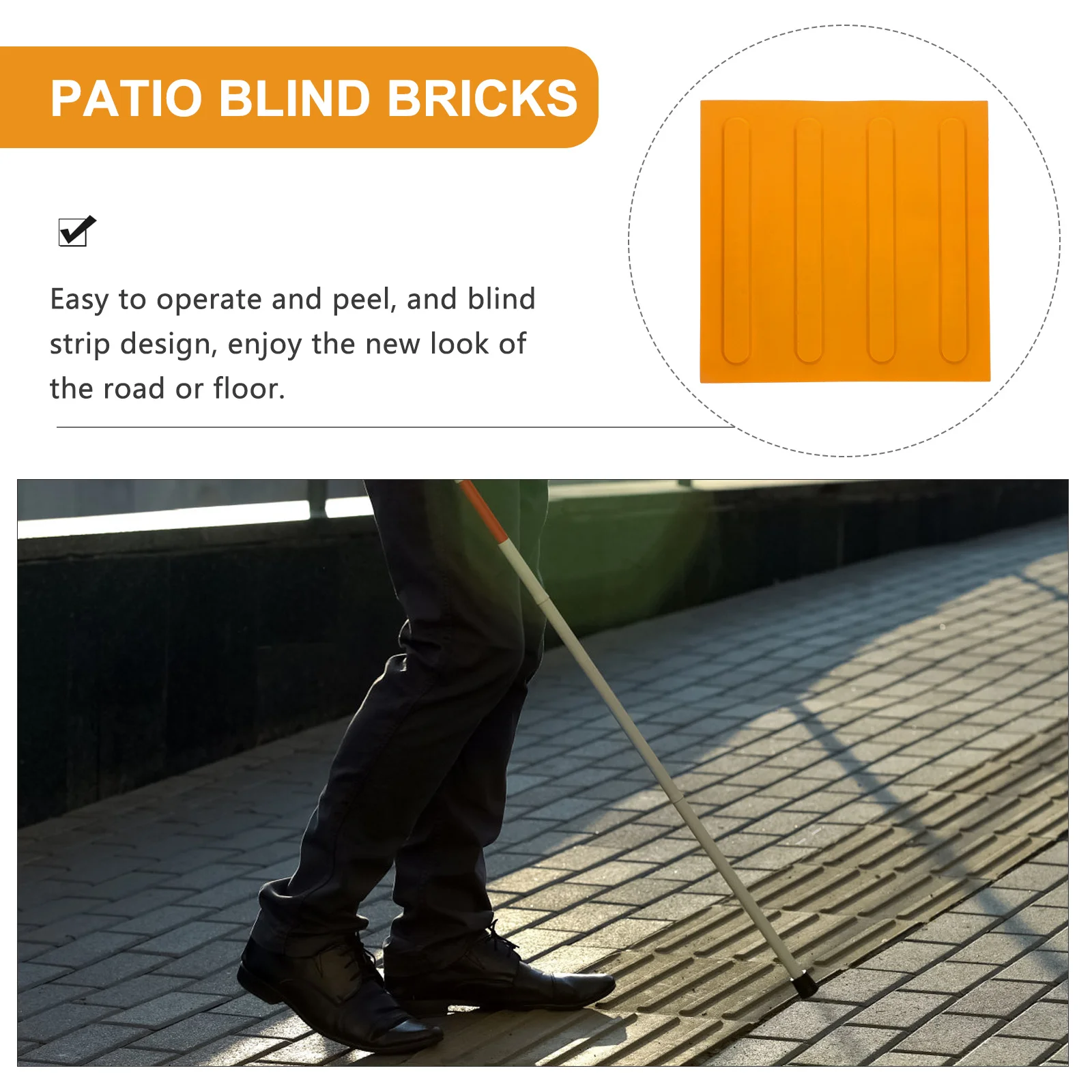 Слепые кирпичные тротуарные доски - Фотография_2