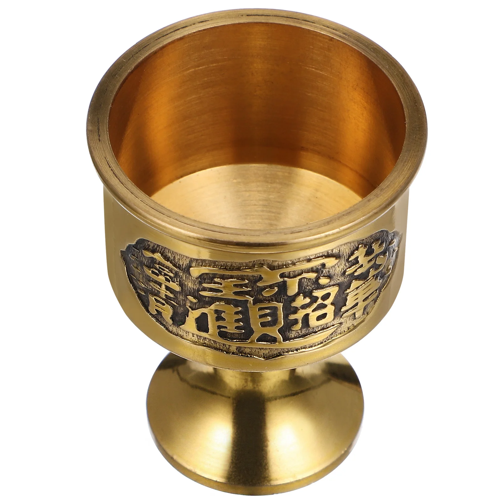 Латунная многофункциональная чашка для буддийского поклонения - Фотография_3
