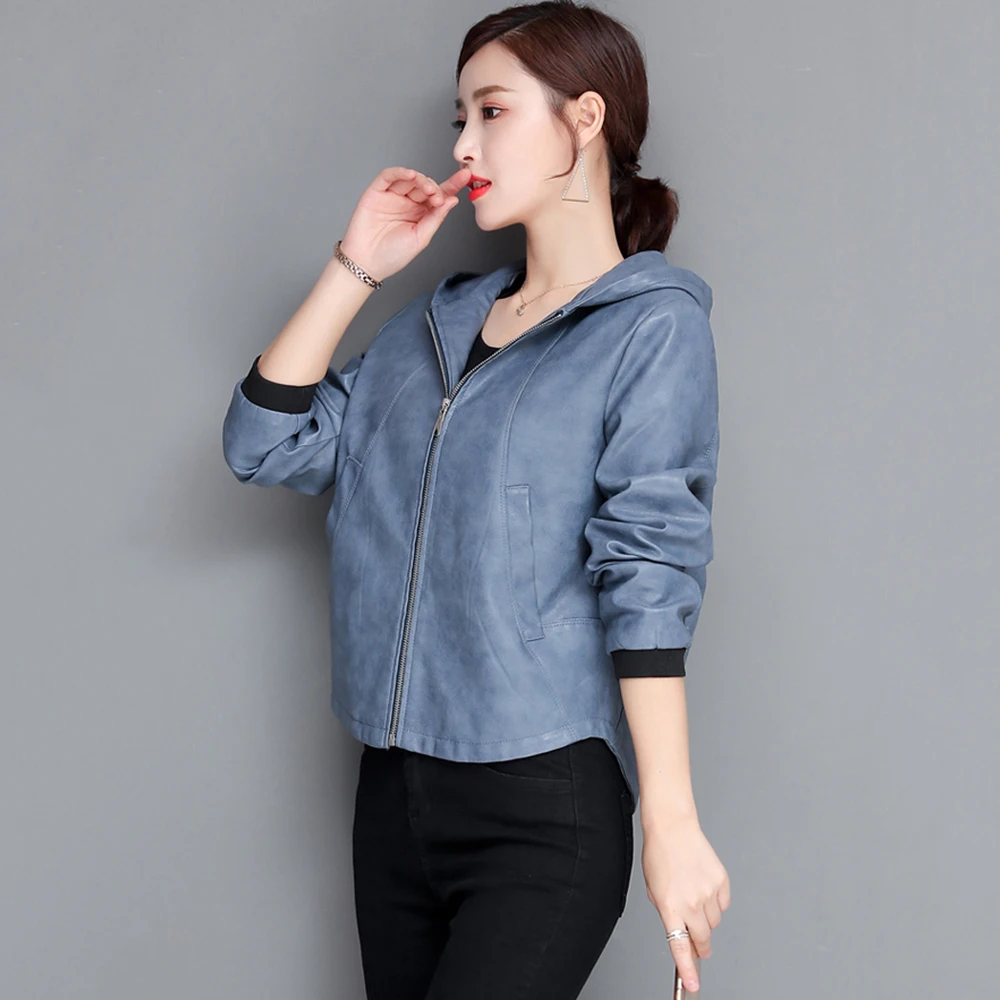 Новый женщины повседневный кожаный