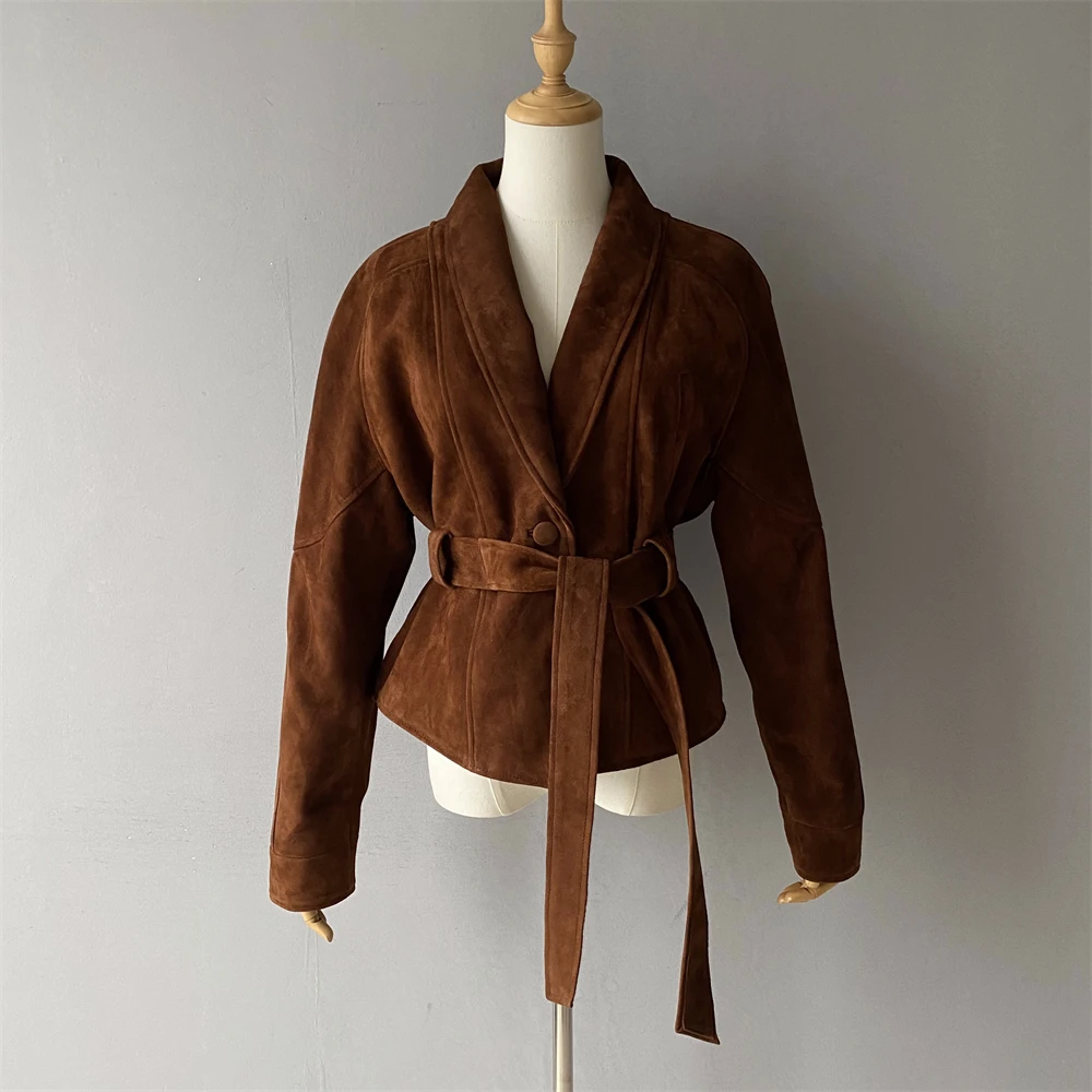 Jxwatcher женское пальто из натуральной замши - Фотография_6