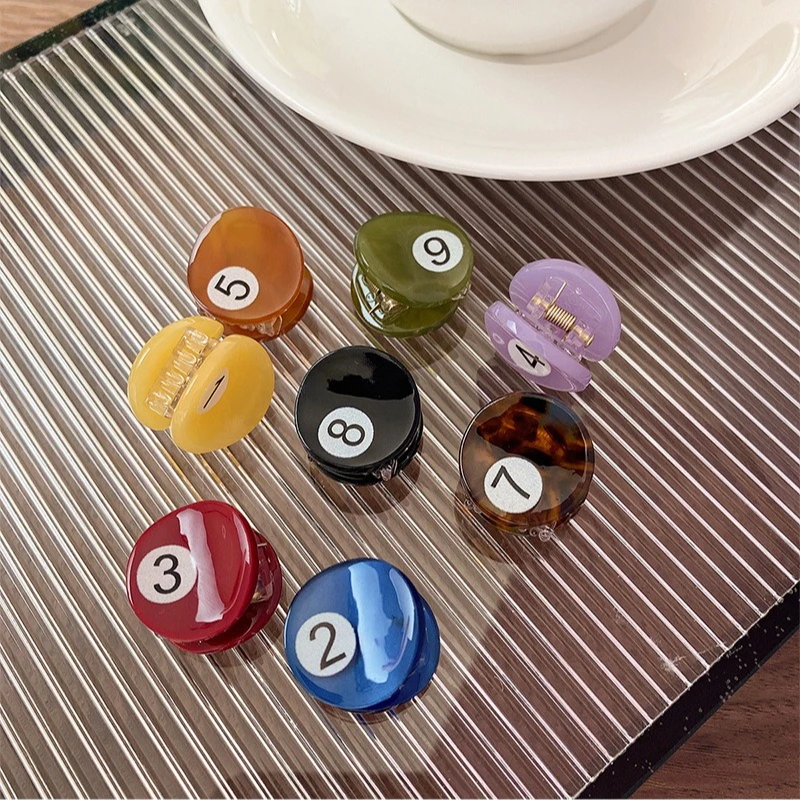 Новые 2 см мини-красочные бильярдные коготь для волос - Фотография_5