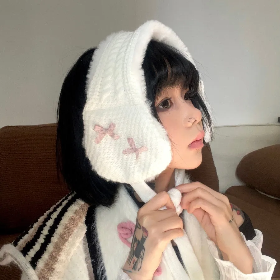 Новые вязаные наушники с завязками - Фотография_2