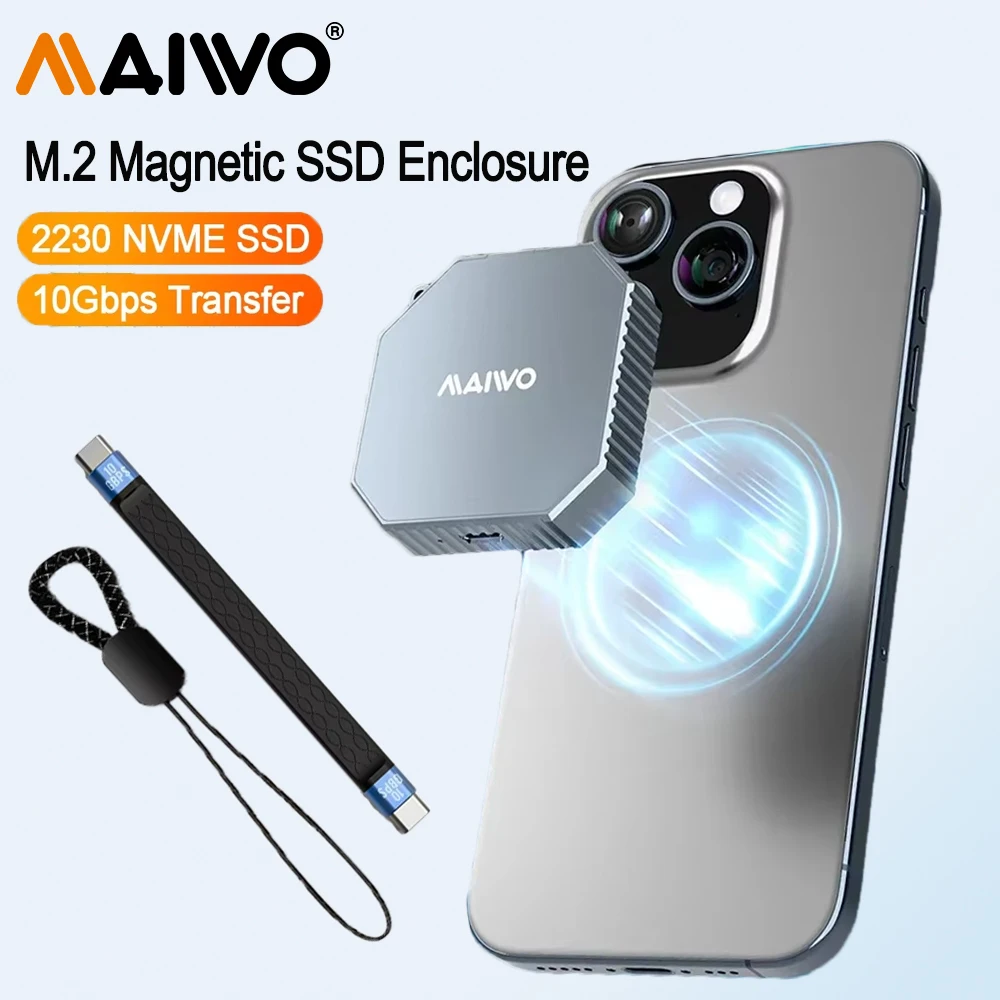 Maiwo magnetic m2 2230 nvme ssd case usb 3