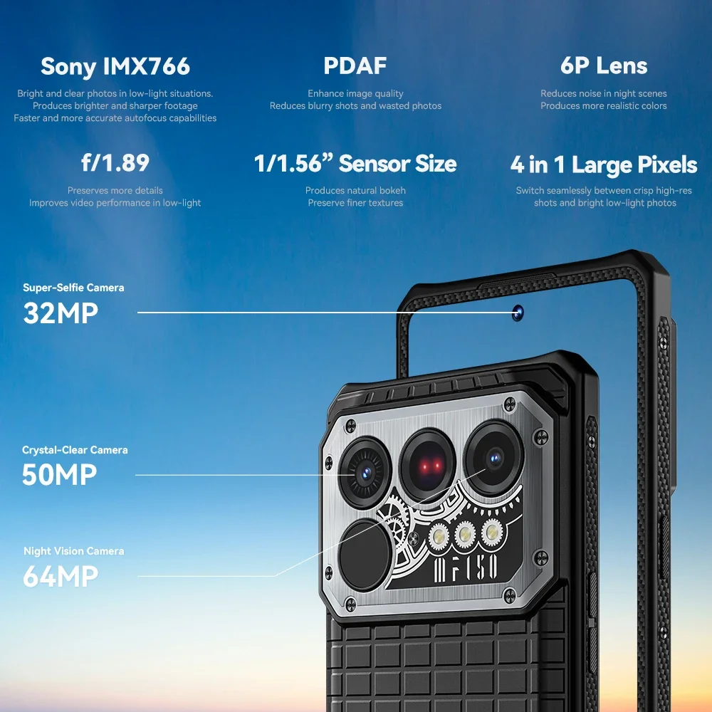 Защищенный телефон iiif150 raptor 5g с дисплеем amoled 6 - Фотография_4