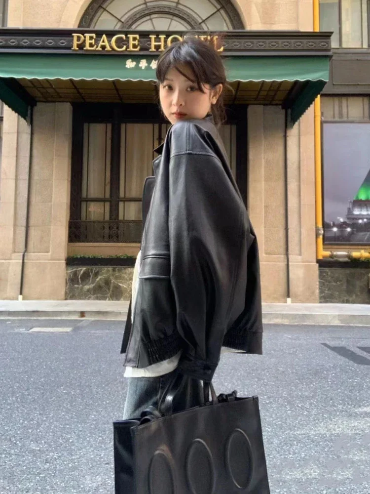 Винтажная куртка из искусственной кожи - Фотография_4