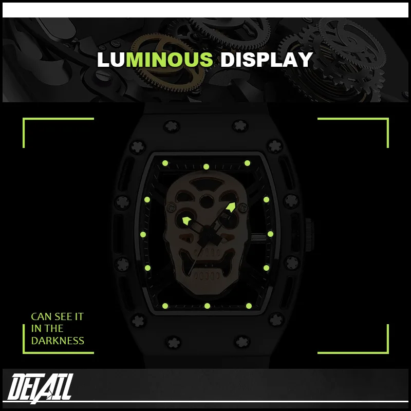 Мужские часы с черепом и циферблатом - Фотография_4