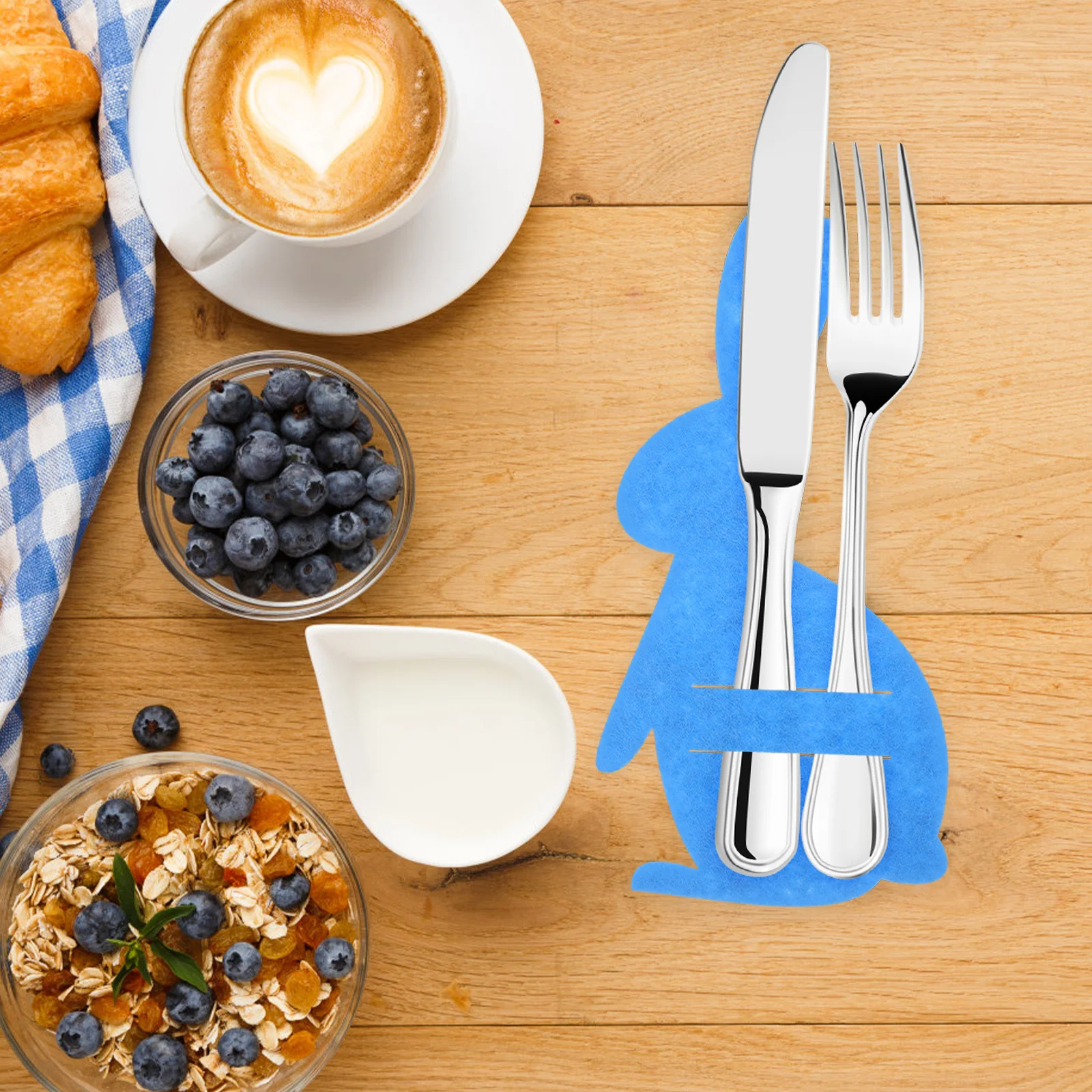 Держатели для столовых приборов в форме кролика - Фотография_5