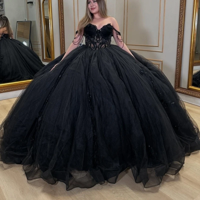 Черное платье quinceanera - Фотография_3