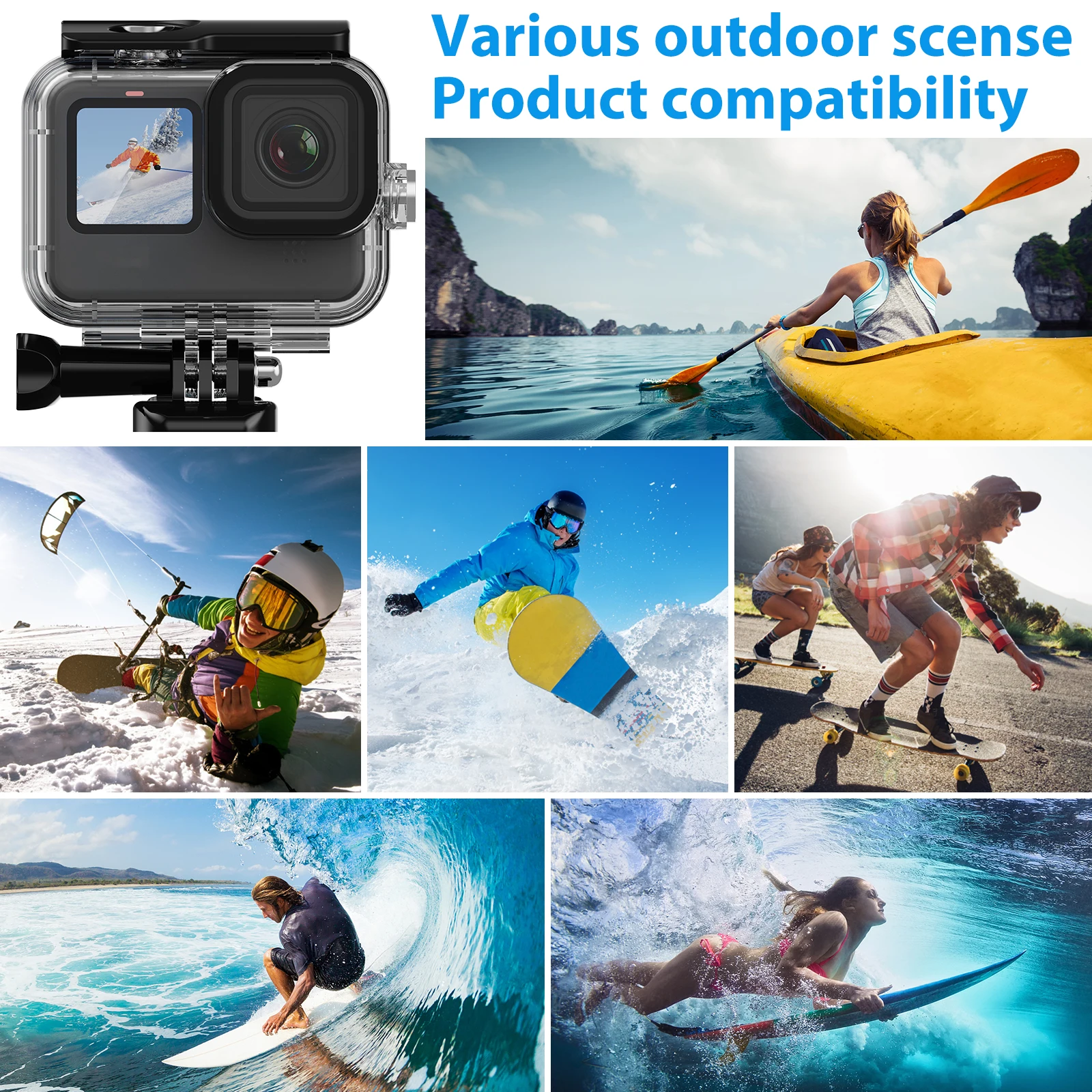 Водонепроницаемый чехол для gopro hero 13 12 11 10 9 - Фотография_6
