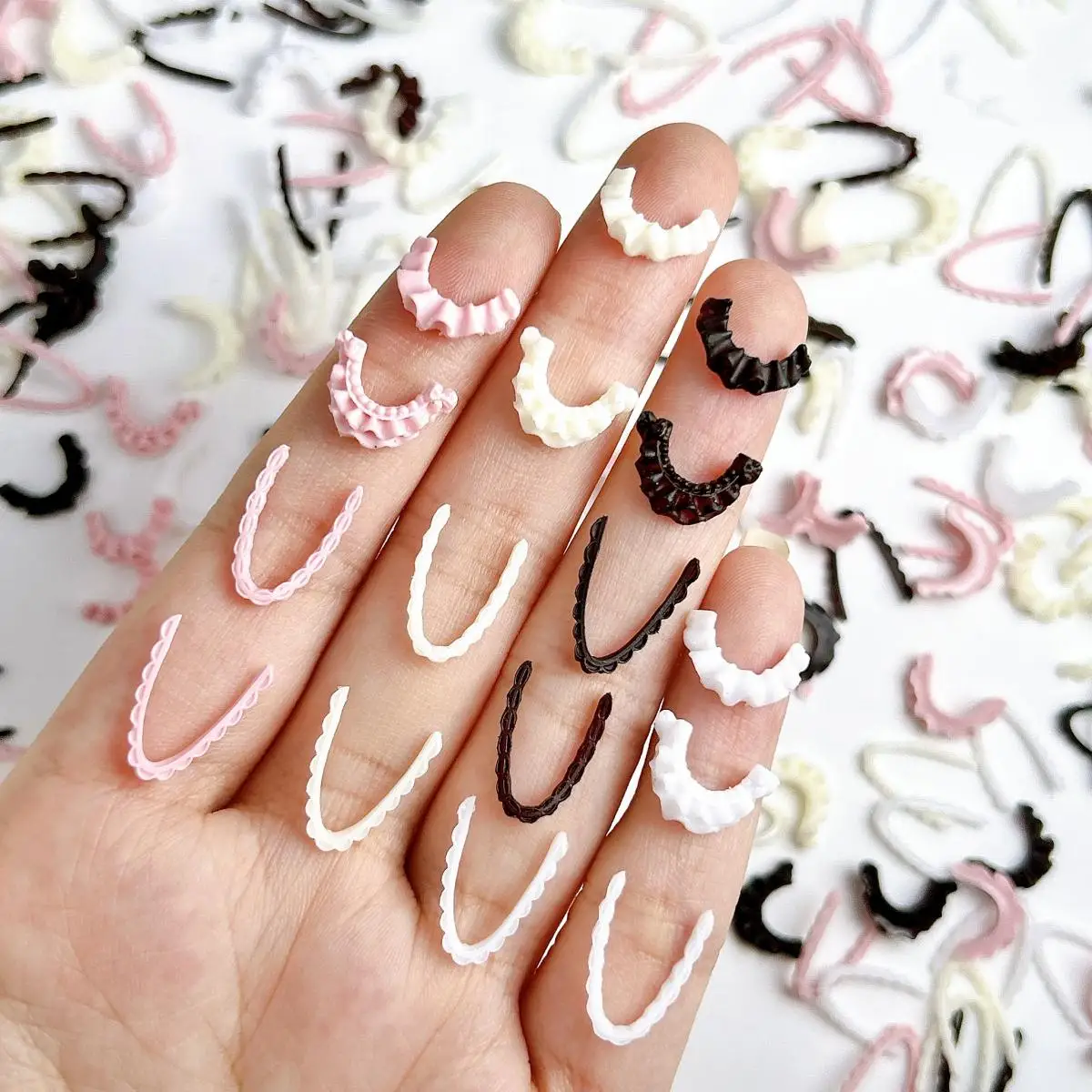 3d смолы, французский стиль ногтей