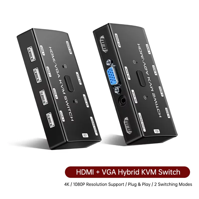Kvm-переключатель гибридный hdmi