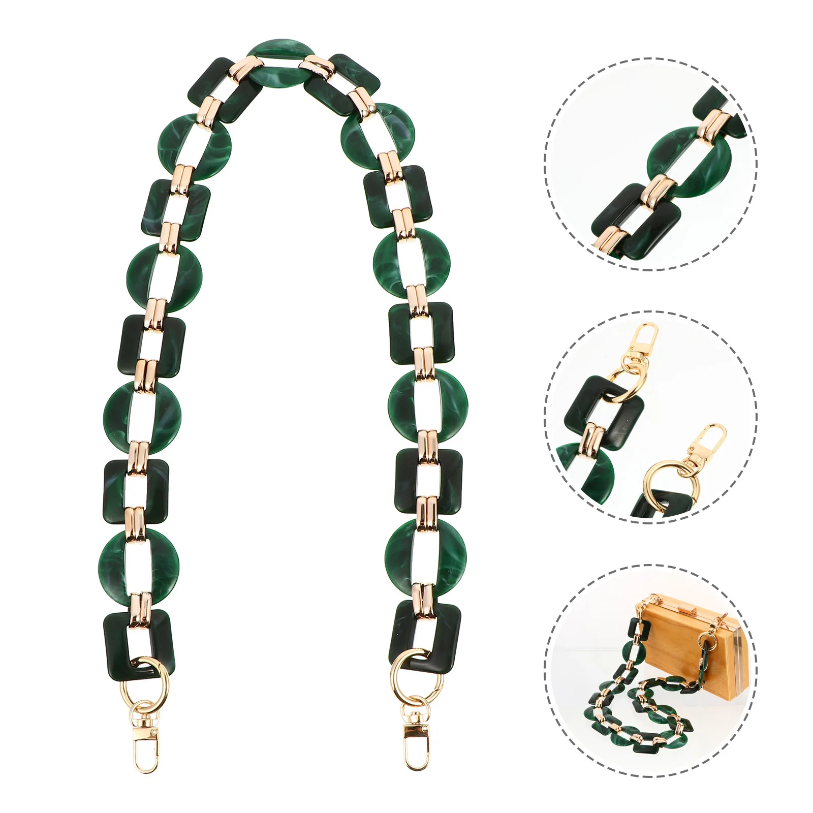 Сумка из смолы, цепочка в стиле ретро - Фотография_5