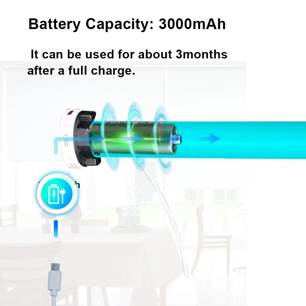 Смарт-занавеска tuya с аккумулятором и wi-fi - Фотография_3